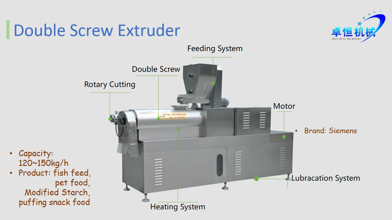 Double Screw Extruder Soya Bean Protein Making Machine With CE Certification