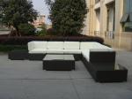 Patio Outdoor Rattan Sofa , UV Resistant Contemporary Corner Sofa