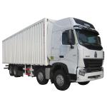 12 Wheels 40 Ton Commercial Box Truck , Closed Box Truck 9.726L Displacement