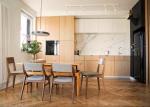 15mm Modern White Gloss Kitchen Cabinets Natural Wood Kitchen Cabinets Modern