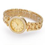 Customized Color Brass Wrist Watch , Gold Plated Quartz Ladies Wrist Watches
