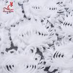 Fashion Dribbling Embroidered Lace Fabric / Lace Netting Fabric