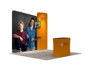 Wholesale Polyester Fabric Convention Exhibit Displays Heat Transfer Printing Curved Shape from china suppliers