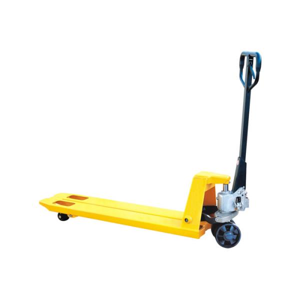 Super Narrow 2 Ton Hand Pallet Truck 160mm Steering Wheel Customized Design