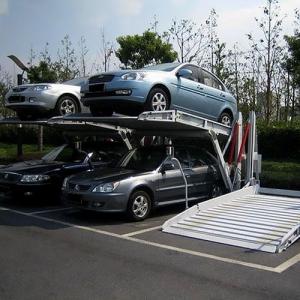 China 2 Post Tilting Mechanical Hydraulic Car Parking System Home Garage 2 Levels Lift on sale