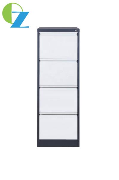 Steel Furniture Vertical Filing Cabinet 4 Drawer Office Metal Key Lock Knock