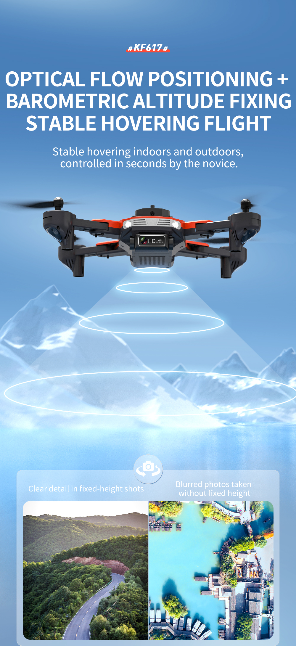 4K Dual Camera Mini Rc Drone WIFI FPV 2.4ghz Foldable Outdoor Rc Helicopter