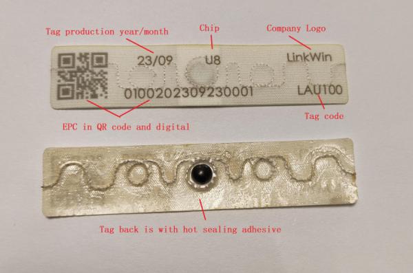 Hybrid RFID UHF Fabric Laundry , RFID UHF Laundry Tag 200 Times Washing Cycles ,