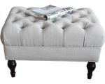 Upholstered Bedroom Ottoman Bench Oak Wood Luxury Furniture For Hotel