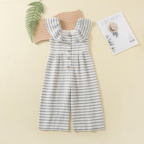 Summer newborn baby toddler girls clothing rompers pants sleeveless ruffle