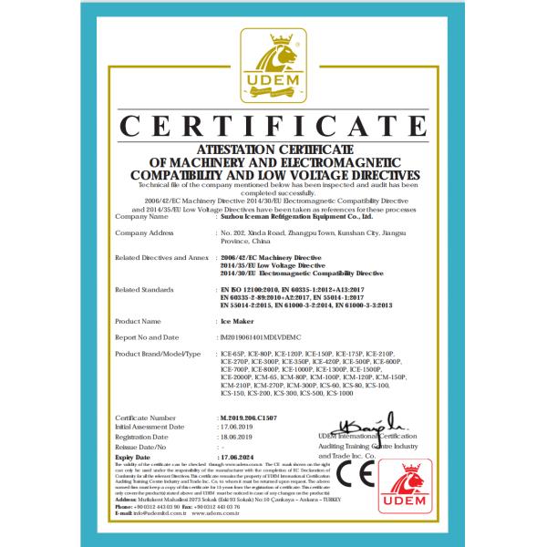 ICM-120P Wholesale Commercial Automatic 65kg Ice Making Machine High End Blue Light Ice Maker Factory Low Price for Hotel / Cafe