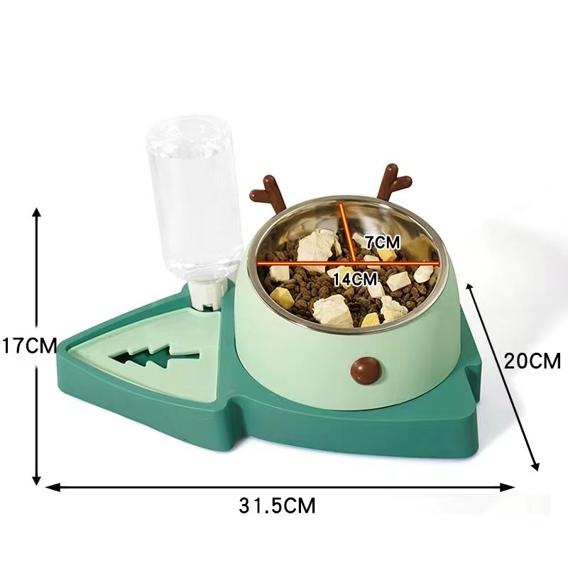 PP Anti Choking Slow Food Bowl Combination Cat Feeder Bowl