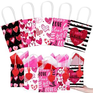 Wholesale Custom Color Accepted 2024 Valentine's Day Love Shopping Kraft Paper Bags with Handle from china suppliers