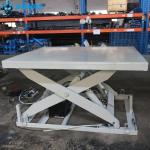 4 Tons Electric Stationary Lift Table Stationary Scissor Lift Mechanism White