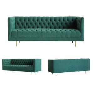Wholesale Luxury Green Velvet Modular Sofa Pull Clasp Sofa American Style 80cm height from china suppliers