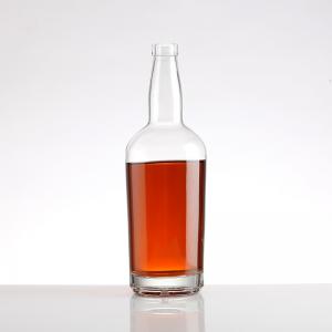 Wholesale High Weight Square Clear Glass Bottle For Vodka Whiskey Rum Gin 250ml 500ml from china suppliers