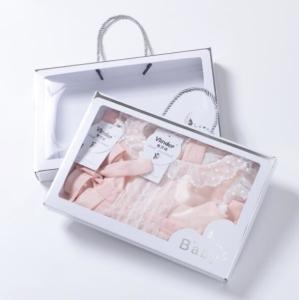 Wholesale Baby Clothes Cardboard Gift Packaging Boxes Glossy Lamination With PVC Window from china suppliers