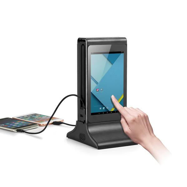 Quality Android 9.0 Desktop LCD Advertising Screen With Cell Phone Charger for sale