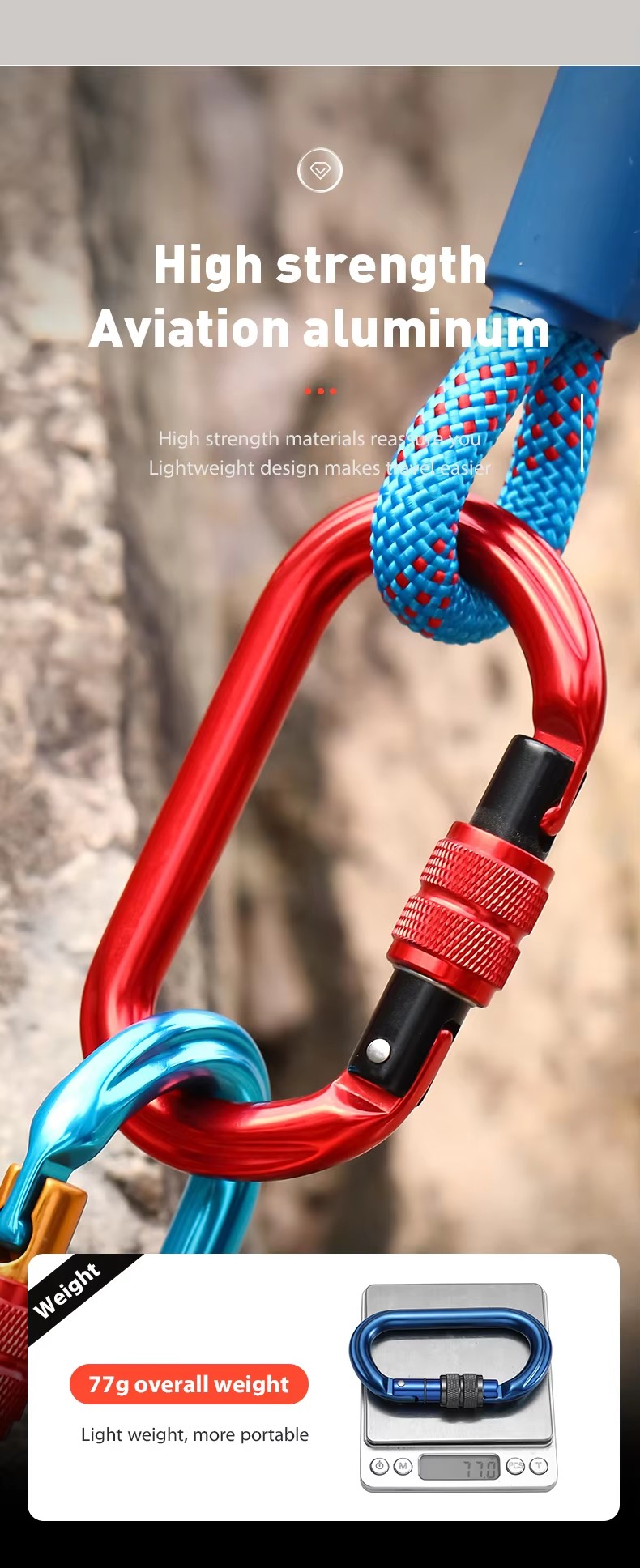 Climbing Hook Anti Slip Design Promotes Safety Perfect For Outdoor Sports Ideal For Beginner Climbers