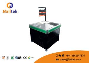 China Retail Store Supermarket Vegetable Display Rack Single Layer With SS Tube Frame on sale