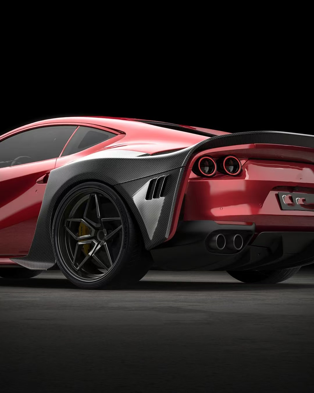 812 Ferrari Body Kit Carbon Fiber Widebody 812 ZE Style Carbon Fiber Arch