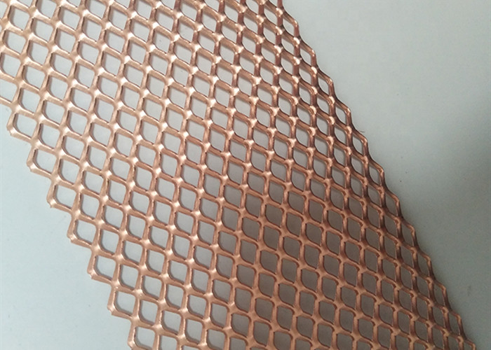 0.05mm 6m Red Copper Expanded Metal Sheet 100 Mesh