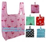 190T polyester animal folding reusable shopping bag with small pouch,Eco