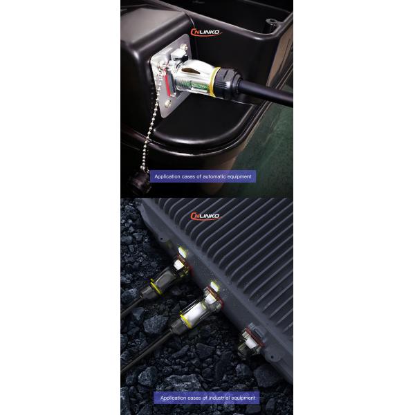 Cnlinko BD24 Network Ethernet Panel Mount RJ45 Cables CAT6 Waterproof RJ45 Connector