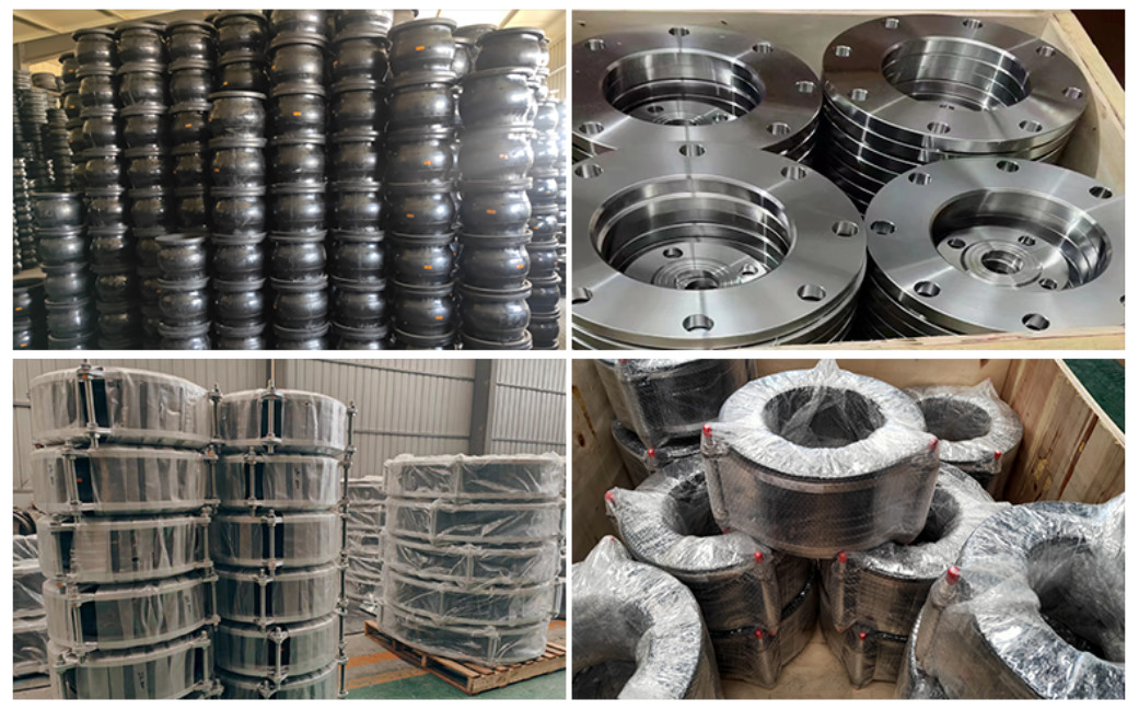 DN100 Double Ball Flange End EPDM Rubber Bellows Flexible Rubber Expansion Joint