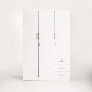 Wholesale BSCI White 3 Door Wooden Modern Wardrobe Cabinet For Clothes from china suppliers