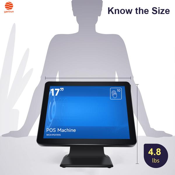 17 Inch Retail Cash Register Machine (POS System): Durable Build, Multiple Payment Ports & Receipt Printer Compatibility