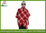 Woven plaid tassel poncho 239g140*140cm100%Acrylic best price high quality