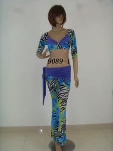 Wholesale Blue Sweetheart Neckline Tops Long Dress Pants Ladies 2 Piece Dance Costumes from china suppliers