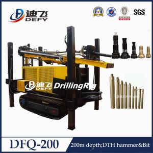 Wholesale 200m rock water well drilling rig, portable rock borehole drilling rig DFQ-200 from china suppliers