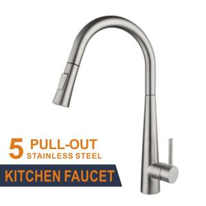 Wholesale Pull Out Brushed Stainless Steel Kitchen Tap 35mm Ceramic Cartridge from china suppliers