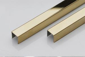Wholesale Gold 316 Stainless Steel Tile Trim 20mm U Shaped Mirror Trim 0.5mm~3mm Thick from china suppliers