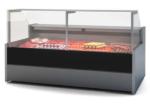 Chicken Food Deli Showcase Display Warmer Right Angle Tempered Glass Layer
