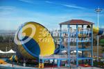 Large Tornado Water Ride Outdoor Water Play Equipment in Yellow Blue Color