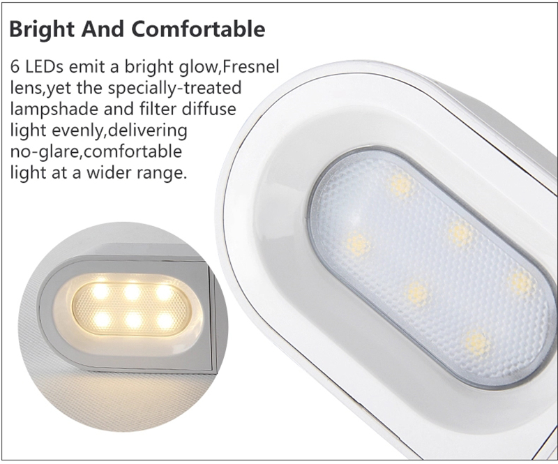 Wireless 1800mAH 6Leds USB Rechargeable Motion Sensor Light For Aisle