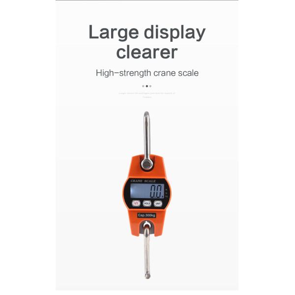 LED Display LCD Electronic Weighing Scale Heavy Duty 300kg Hanging Crane Scales with OEM and ODM Customization Support