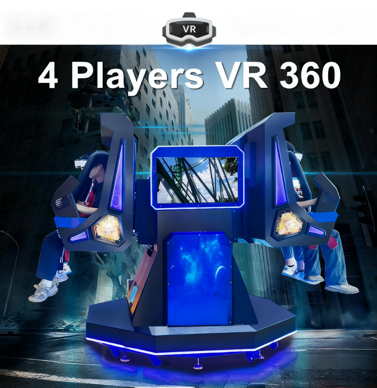 9D VR Roller Coaster Simulator Double Seats | Interactive 360° Rotation Virtual Reality Ride Arcade Machine for Sale