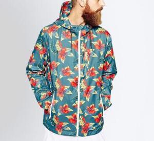 Wholesale Casual Floral Print Fold Up Windbreaker Jacket With Waterproof Zip Pocket from china suppliers