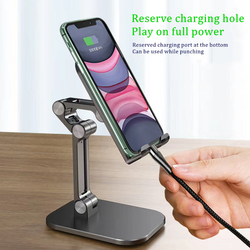 Foldable Lazy Smart Desk Cell Phone Holder For iPad Tablet Mobile Aluminum Alloy Desktop Phone Stand Lightweight and Durable Design