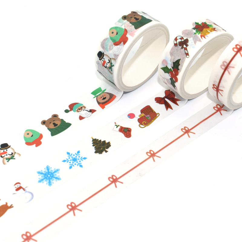 Custom Printed Single Sided Adhesive Japanese Colored Washi Tapes