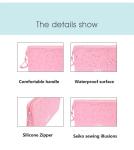Small Square Silicone Waterproof Organizer Cosmetic Storage Bag Large Capacity