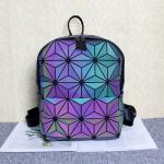 Geometric Rhombic Luminous Color-Changing Material Student Schoolbag Korean