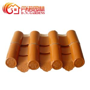 Wholesale Porcelain Skillful Chinese Glazed Roof Tiles Gold Yellow from china suppliers