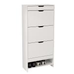 Wooden shoe cabinet with painting