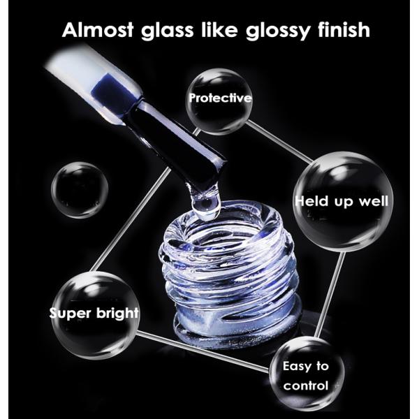 Professional Grade Pure Only Nail Suppliers No Cleanse No Wipe Chrome Uv Led Gel Top Coat Base Coat for Gel Polish Nails