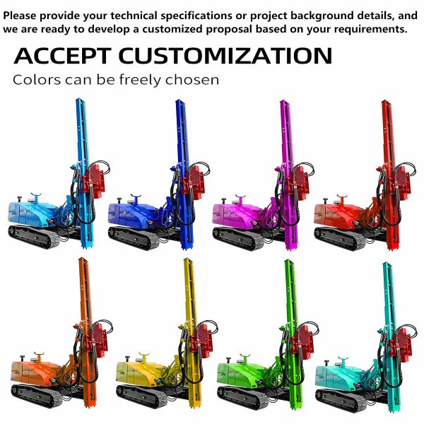 Hydraulic Pile Driver Anchoring Construction Multiangle Drilling Rotary Borehole Pile Driving Machine